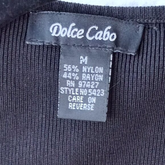 Dolce Cabo  Black Knit V neck Top  with SexyTwisted Cord Detail - Picture 6 of 9